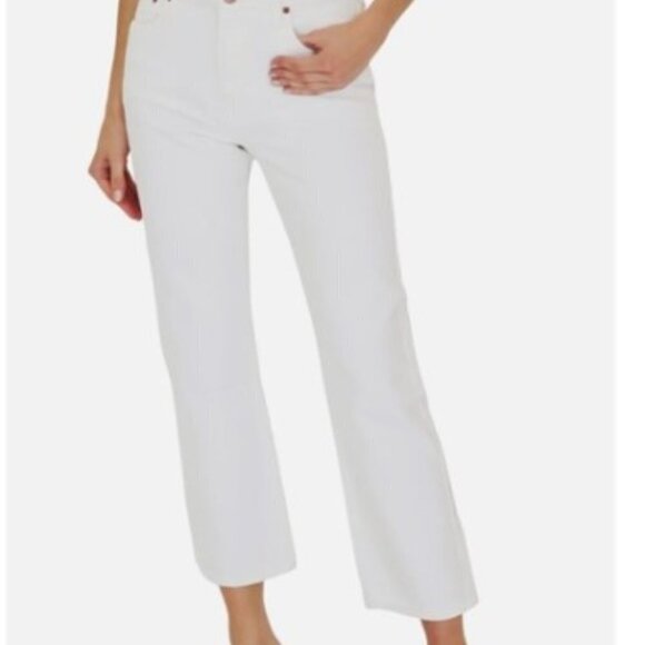 AVES LES FILLES High Rise Straight Leg Cropped Jeans Size 30 - Picture 1 of 8